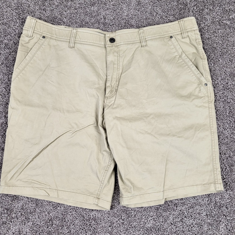 Swiss Tech Utility Shorts Mens 42 Sand Khaki Excellent Stretch Cotton SMB28452